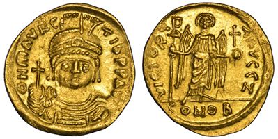 Maurizio Tiberio (582–602), Solido, Costantinopoli