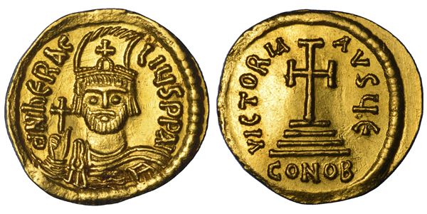 ERACLIO, 610-641. Solido, anni 610-613. Costantinopoli.