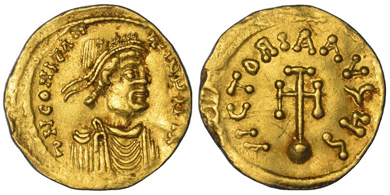 COSTANTE II, 641–668. Semisse. Costantinopoli.  - Asta Numismatica - Cambi Casa d'Aste