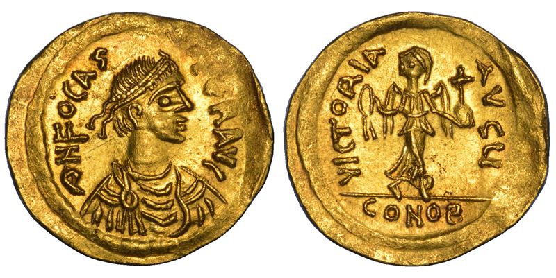 FOCAS, 602-610. Semisse. Costantinopoli.  - Asta Numismatica - Cambi Casa d'Aste