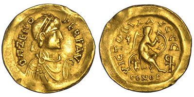 Zenone (476–491), Semisse di Costantinopoli