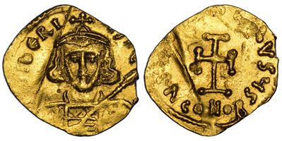 Tiberio III Apsimaro, 698–705, tremisse di Costantinopoli