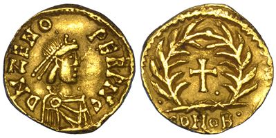 Odoacre, Tremisse in nome di Zenone (Mediolanum), 476-493
