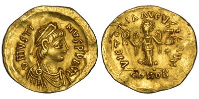 Giustino I, Tremisse (518–527), Costantinopoli