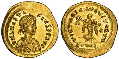 Anastasio I, Tremisse, Costantinopoli (491–518 d.C.)