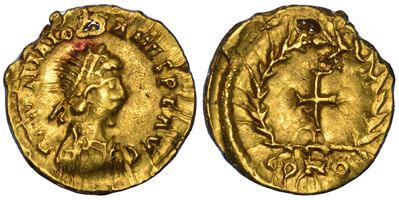 Maggioriano, Tremisse «Mediolanum»
