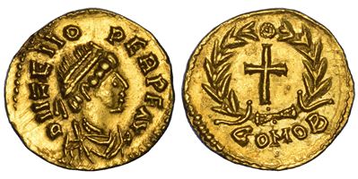 Ostrogoti, Odoacre, 476-493 — Tremisse a nome di Zenone (Ravenna), oro