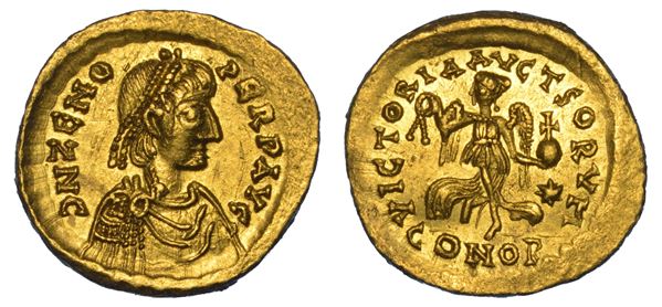 ZENONE, 476-491. Tremisse. Costantinopoli.