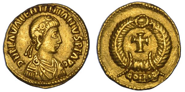 VALENTINIANO III, 425-455. Tremisse, anni 440-455. Roma o Ravenna.