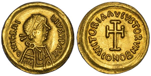 ERACLIO, 610-641. Tremisse. Ravenna.