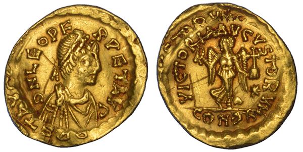 LEONE I, 457-474. Tremisse. Costantinopoli.
