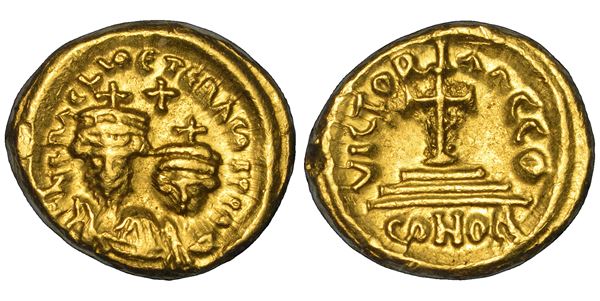 ERACLIO ED ERACLIO COSTANTINO, 610-641. Solido, 614-615. Cartagine.