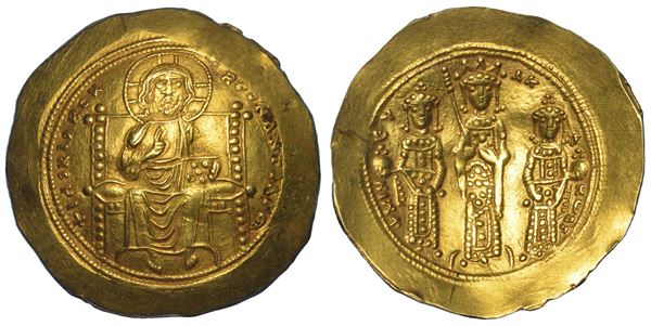 EUDOCIA, MICHELE VII E COSTANZO, 1067. Histamenon nomisma. Costantinopoli.