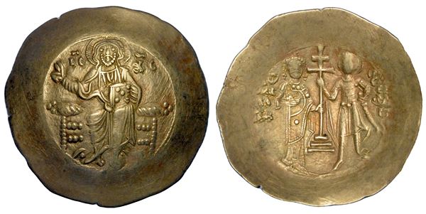 MANUELE I COMNENO, 1143-1180. Aspron Trachy, anni 1152-1167. Costantinopoli.
