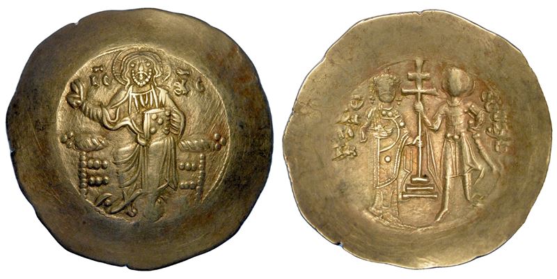 MANUELE I COMNENO, 1143-1180. Aspron Trachy, anni 1152-1167. Costantinopoli.  - Asta Numismatica - Cambi Casa d'Aste