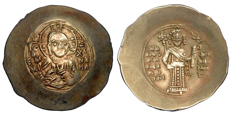 MANUELE I COMNENO, 1143-1180. Aspron Trachy. Costantinopoli.  - Asta Numismatica - Cambi Casa d'Aste