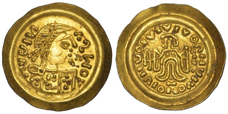 Longobardi, Tremisse pseudo-imperiali (Italia centrale?), 568–690
