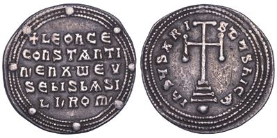 Anonimo, Leone VI il Saggio e Costantino VII (886-912), Miliaresion, Costantinopoli