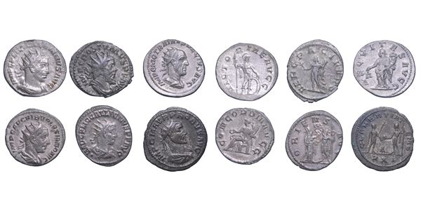 IMPERO ROMANO. Lotto di sei monete.