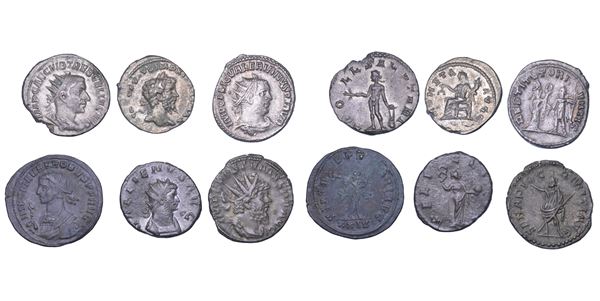 IMPERO ROMANO. Lotto di sei monete.