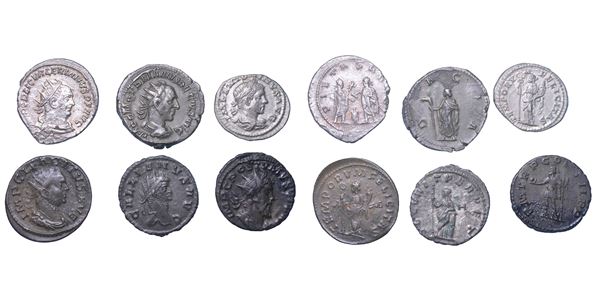 IMPERO ROMANO. Lotto di sei monete.