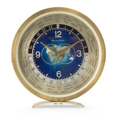 Orologio da tavolo “World Time” con indicazione dei 24 fusi orari