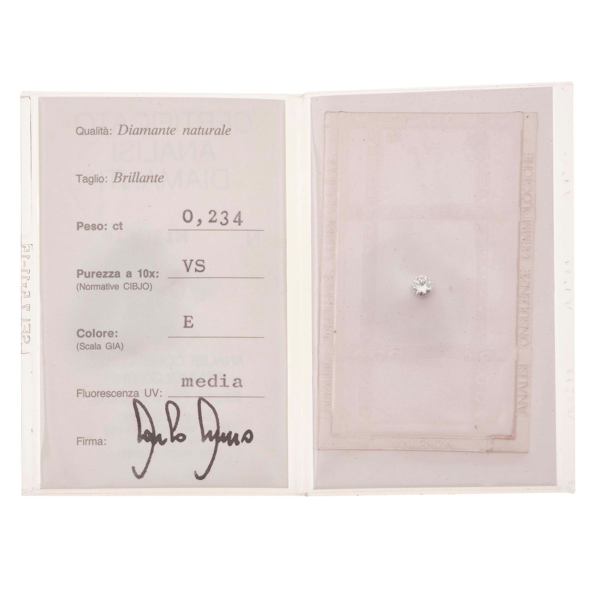 Cambi, Set di 5 diamanti taglio brillante, totali 1,50 ct