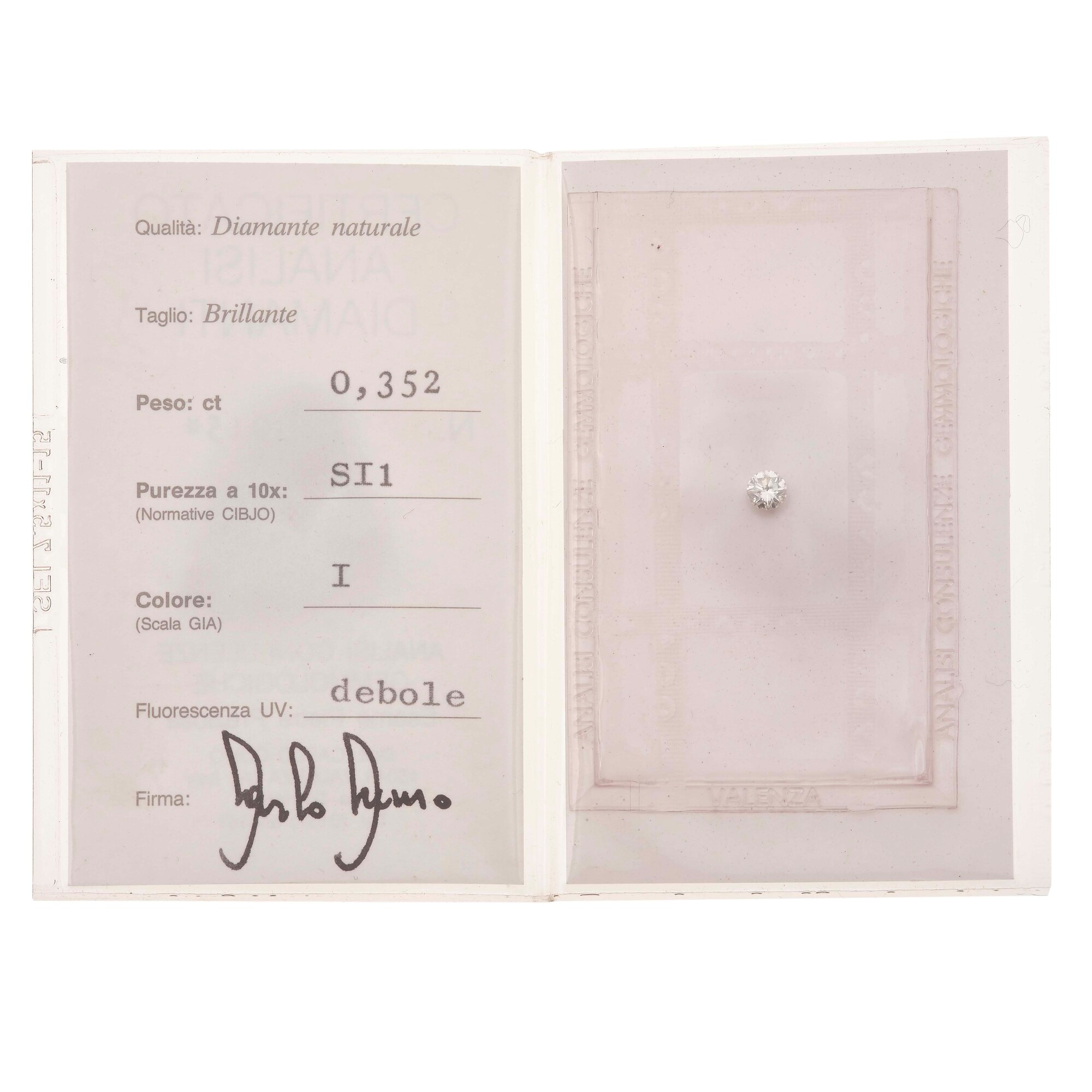 Cambi, Set di 5 diamanti taglio brillante, totali 1,50 ct
