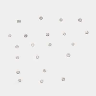Diamanti, n. 22 pietre taglio brillante (totale ca. 6,20 ct), con certificati gemmologici