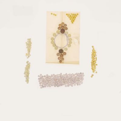 Lotto di diamanti, taglio brillante e colori vari, totale circa 40,00 ct