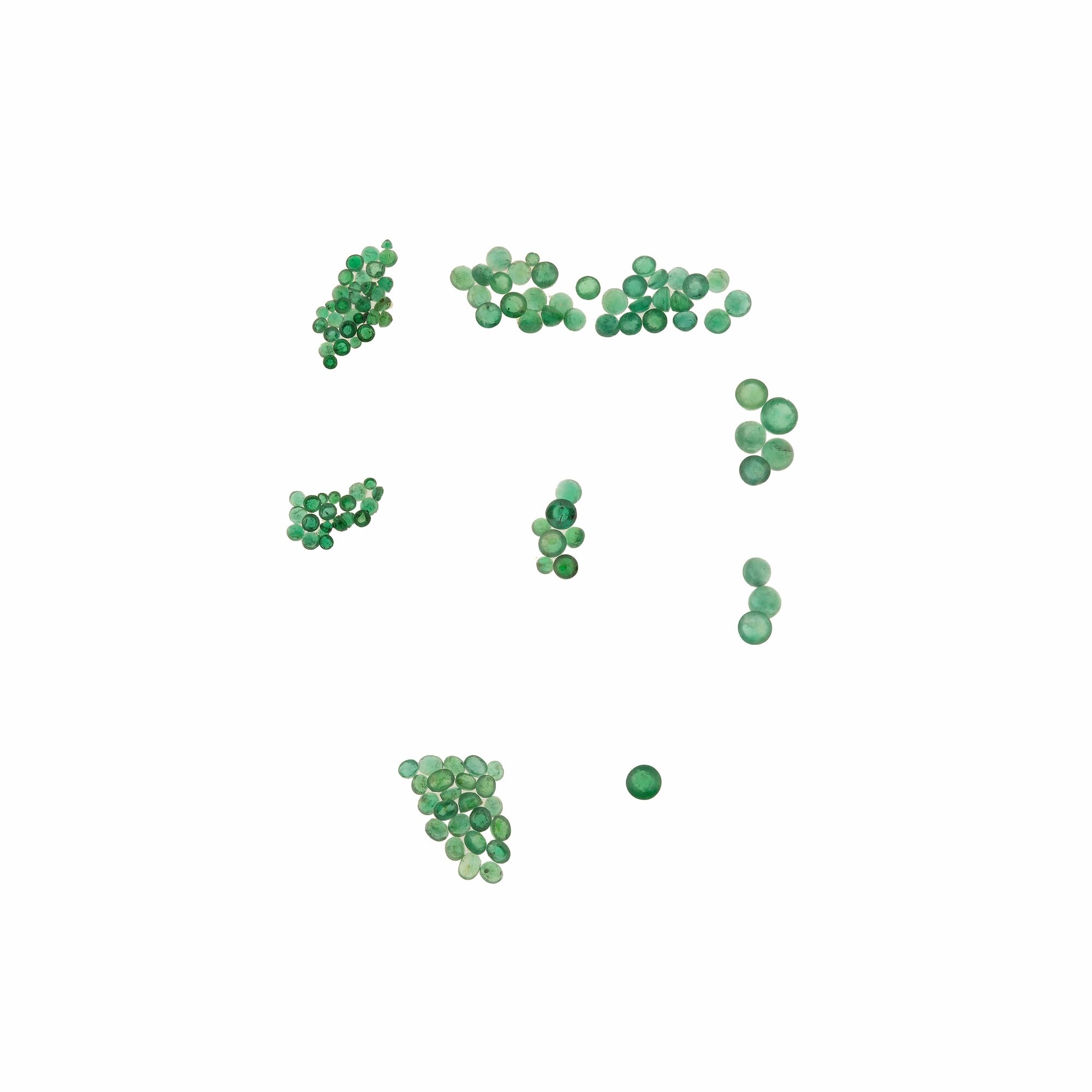 Lotto di smeraldi, taglio misto