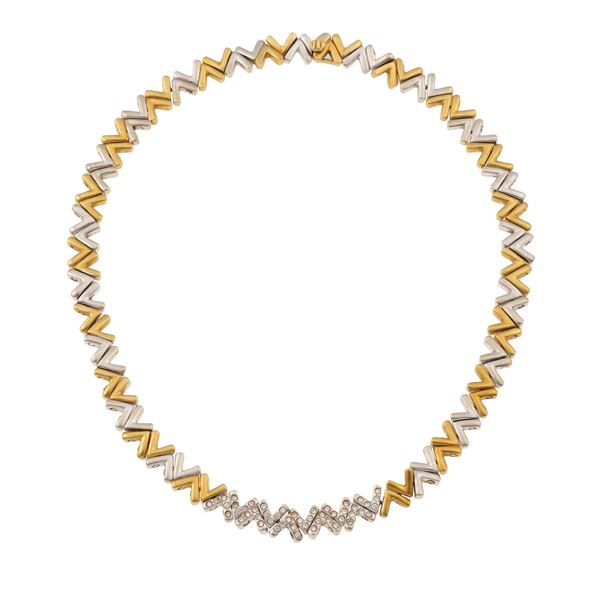 Gold and diamond necklace