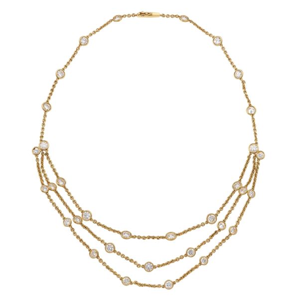Collana con diamanti per totale ct 11.00 circa