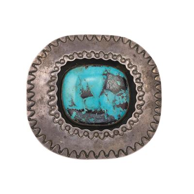 Fibbia con turchese, argento 925