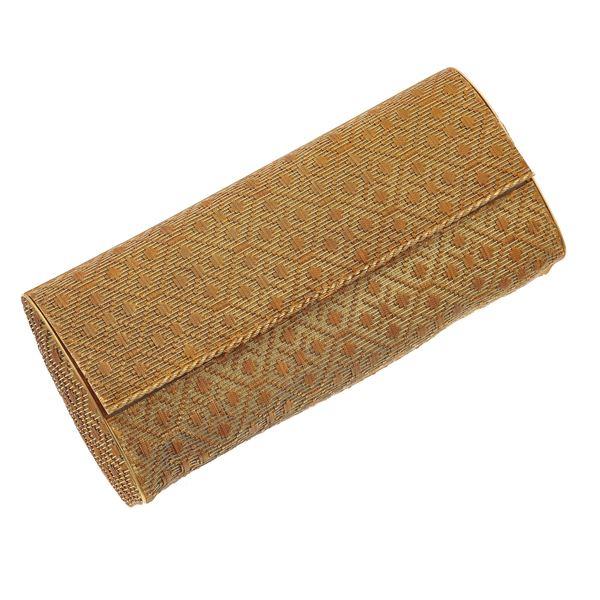 Gold evening bag. Damages
