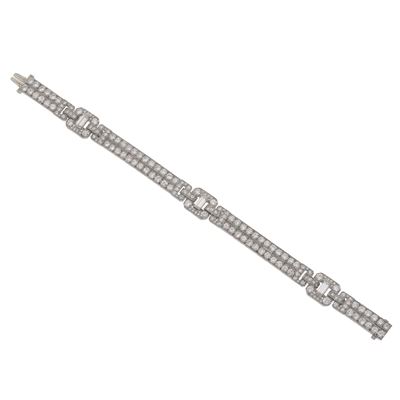 Bracciale in platino con diamanti