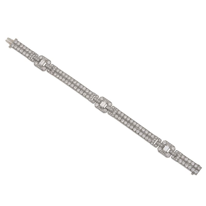 Bracciale con diamanti  - Asta Gioielli, argenti, arredi e oggetti d'arte. Un lascito per finalità benefiche - I - Cambi Casa d'Aste