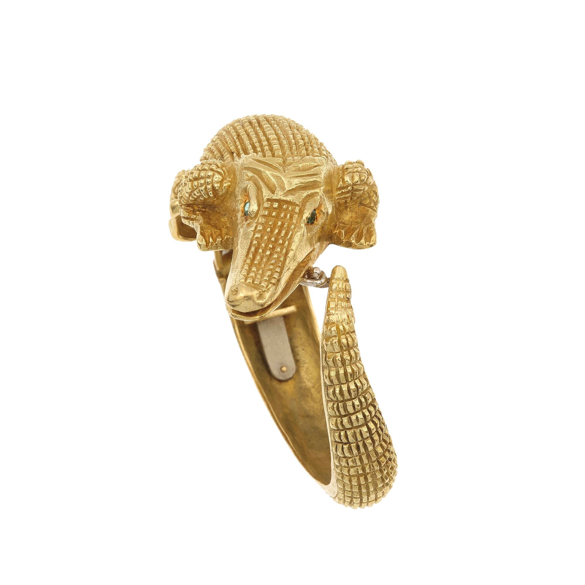 Bracciale "coccodrillo", montatura in oro giallo 750/1000