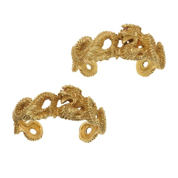 Two gold bracelets