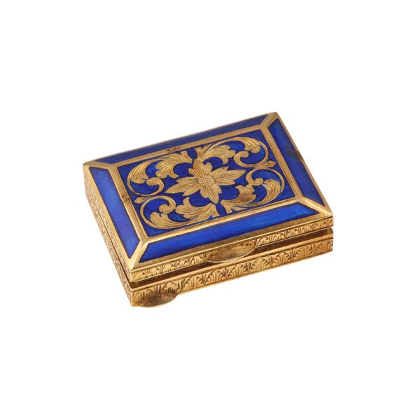 Enamel and gold little box