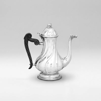 Argenteria italiana del XX secolo, Caffettiera in argento 925 a modello dell’argenteria genovese ...