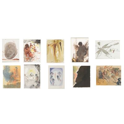 Dalí, Salvador (1904-1989), Soggetti diversi, dieci litografie a colori