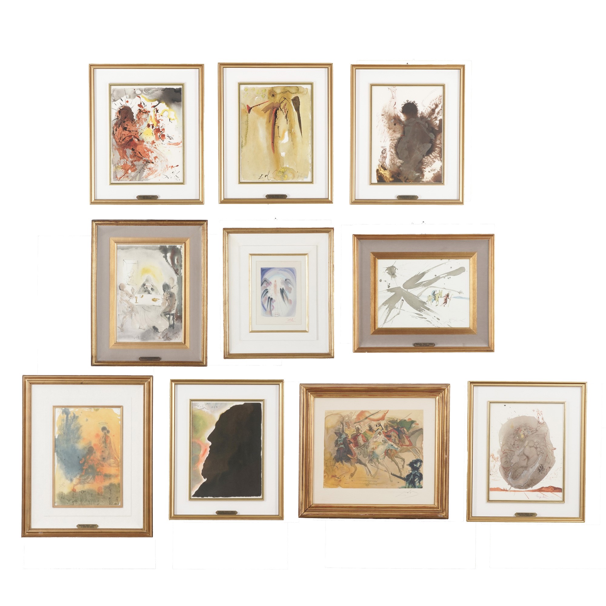 Dalí, Salvador (1904-1989), Soggetti diversi, dieci litografie a colori