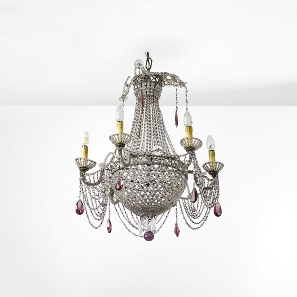 Lampadario mongolfiera a gocce. XX secolo
