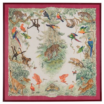 Hermès Paris, Equateur, tessuto firmato, seconda metà XX secolo
