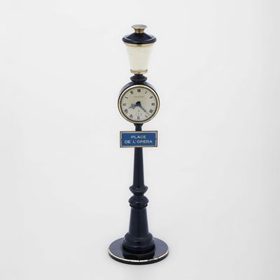 Orologio da tavolo a lampione, Francia, XX secolo