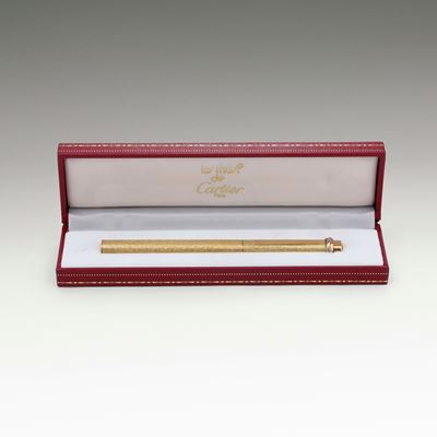 Cartier, Penna a sfera placcata oro in astuccio originale