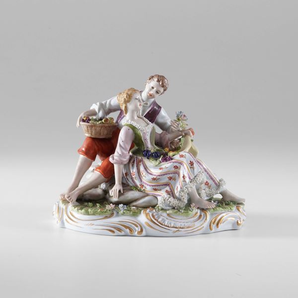 Gruppo galante.  Italia, XX secolo.