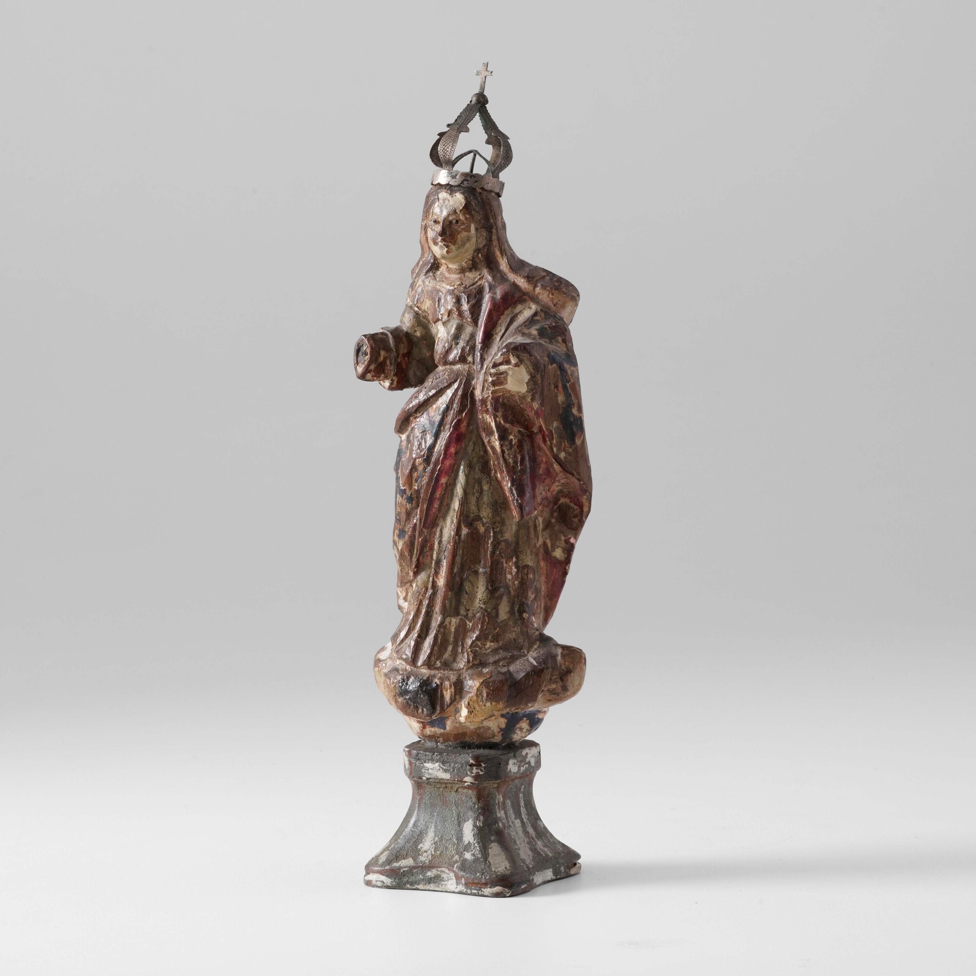 Scultore del XVIII-XIX secolo, Madonna su legno policromo