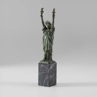 Fonderia Venturi Arte, Statua della Libertà surrealista, bronzo patinato (XX secolo)